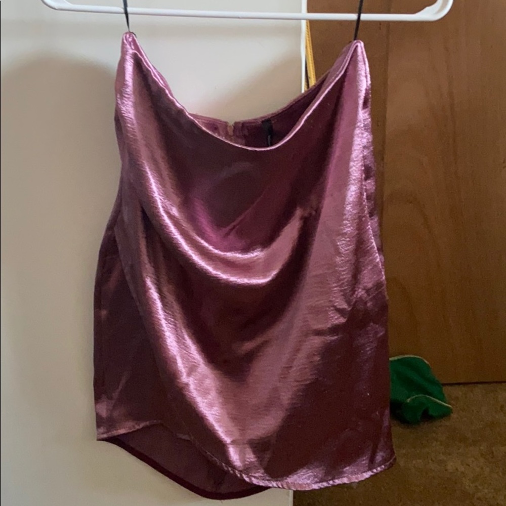 Pink metallic skirt